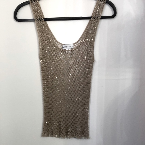 Sparkling GANTOS Vintage Beaded Vest Top Large - Picture 3 of 10